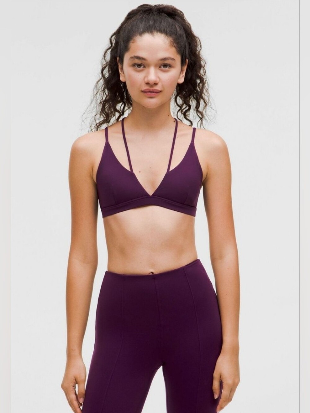 BNWT Lululemon Smooth Cover Strappy Bra Size XS In Purple